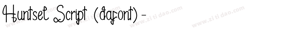 Huntsel Script (dafont)字体转换